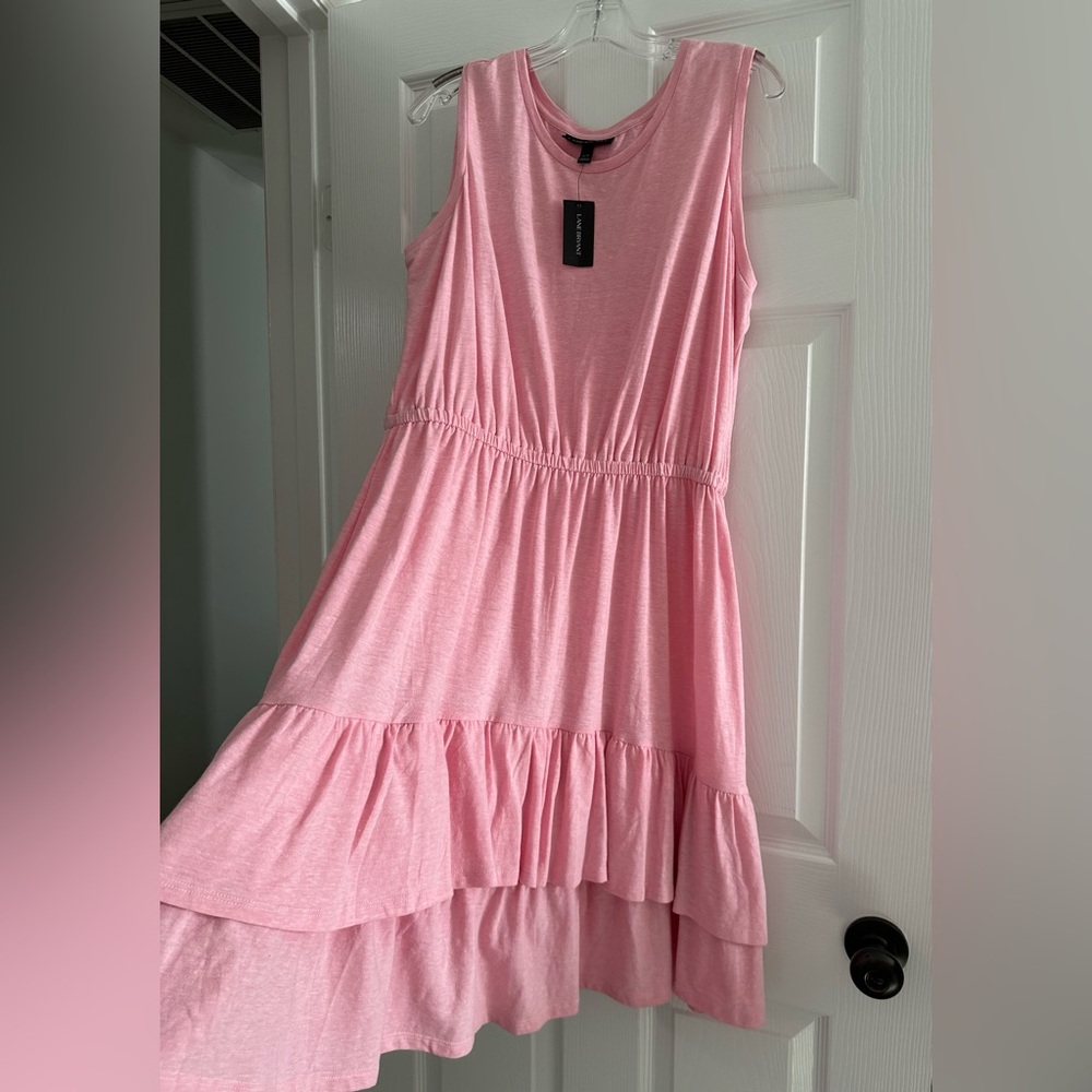 Lane Bryant NWT Pink Ruffled Tiered Dress - Picture 2 of 3